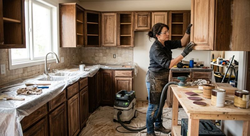 Wood Cabinet Refinishing in Lafayette, IN